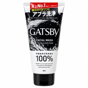 Gatsby Facial Wash Foam 130g Strong Clear black charcoal cleanser