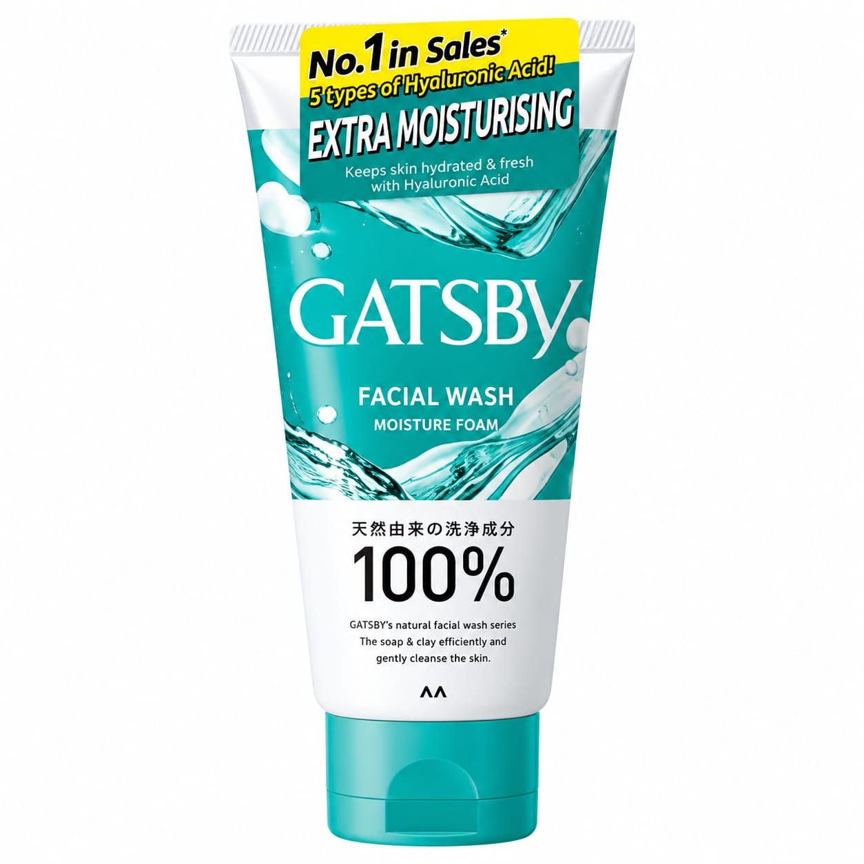 Gatsby Facial Wash Foam 130g Moisture turquoise facial cleanser